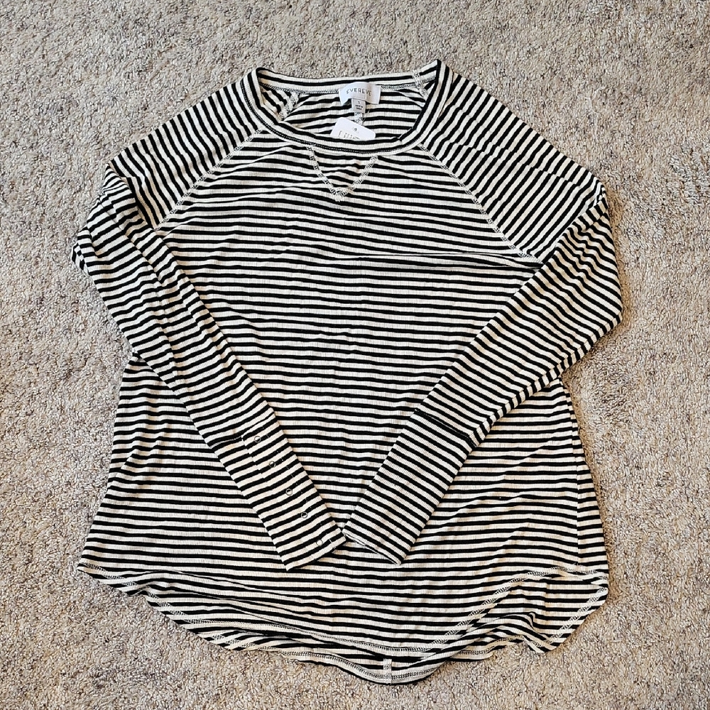 Eveteve Striped Long Sleeve Top
